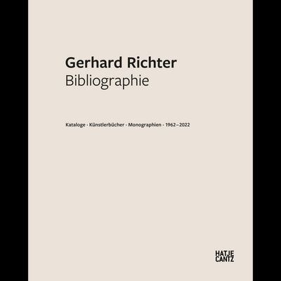 Cover Gerhard Richter. Bibliographie