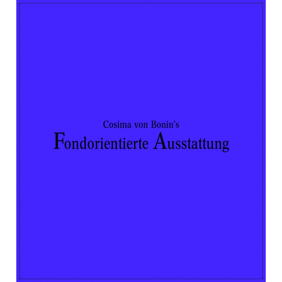 Coverbild Cosima von Bonin