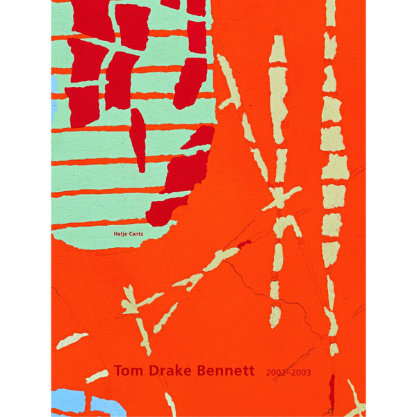 Ein abstraktes Gemälde dient als Buchcover für Tom Drake Bennett 2002-2003. Es zeigt eine Komposition aus leuchtendem Rot-Orange, Mintgrün und cremefarbenen, zerklüfteten Formen und Linien.