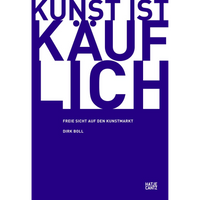 Das violette Buchcover des Buches Kunst ist käuflich von Dirk Boll. Der Titel ist in großen, serifenlosen Buchstaben in einem weißen Feld am oberen Rand dargestellt.