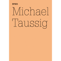 Ein pfirsichfarbenes Cover mit dem Text Nº001 und Michael Taussig in einer dünnen, schwarzen Serifenschrift.