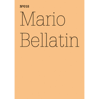 Ein pfirsichfarbenes Cover mit dem Text Nº018 und dem Namen Mario Bellatin in einer schwarzen Serifenschrift.
