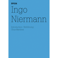 Ein hellblaues Buchcover mit schwarzer Serifenschrift. Der Text lautet: Nº034, Ingo Niermann, Introduction / Einführung: Chus Martínez.