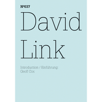 Ein hellblaues Cover mit schwarzem Text. Oben steht N°037, darunter der Name David Link und darunter Introduction / Einführung: Geoff Cox.