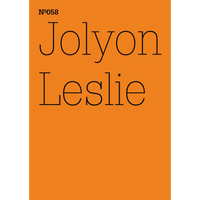 Das Cover von Nº058, Jolyon Leslie, in schwarzer Schrift auf orangefarbenem Grund.
