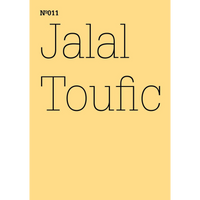 Ein blassgelbes Cover mit dem Namen Jalal Toufic in dünner, schwarzer Schrift. Oben links steht Nº011.