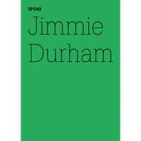 Ein grünes Cover mit dem Text N°049 und Jimmie Durham in schwarzer Serifenschrift.