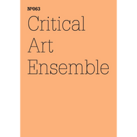 Ein pfirsichfarbenes Cover mit dem schwarzen Text Nº063 und den untereinander stehenden Worten Critical Art Ensemble.