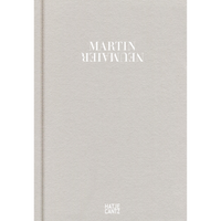 Das hellgraue, strukturierte Cover des Buches Martin Neumaier vom Hatje Cantz Verlag, bei dem der Nachname spiegelverkehrt unter dem Vornamen steht.