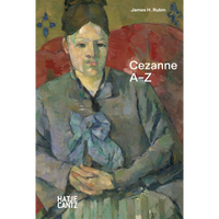 Das Cover des Buches Cezanne A–Z zeigt ein Porträtgemälde einer Frau, die in einem roten Sessel sitzt und eine blaue Schleife trägt.