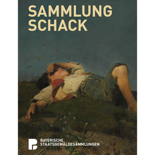 Ein Junge liegt entspannt auf einer Wiese. Das Gemälde dient als Cover für die Sammlung Schack.
