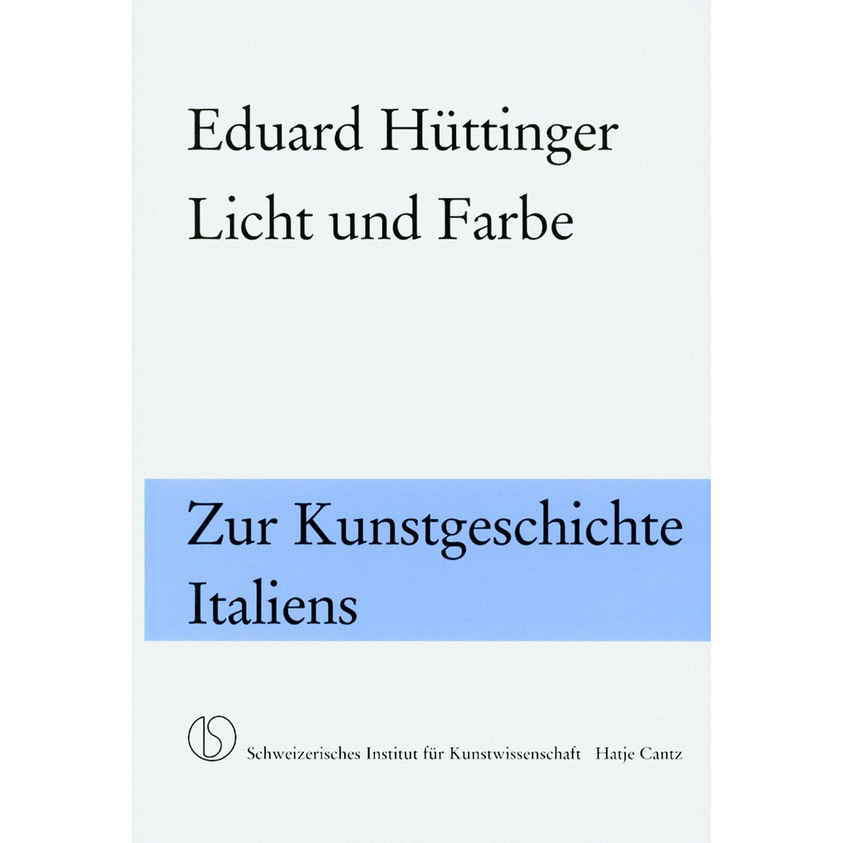 Coverbild Eduard Hüttinger