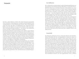 Eine Doppelseite aus einem Buch mit schwarzem Text auf weißem Hintergrund. Die linke Seite, Seite 6, hat die Überschrift Vorwort. Die rechte Seite, Seite 7, hat die Überschriften Die Publikation und Wunderbild.