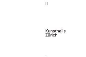 Eine weiße Seite mit schwarzem Text. Oben steht die römische Ziffer II, rechts der Schriftzug Kunsthalle Zürich und unten die Seitenzahl 29.