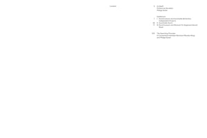 Ein Inhaltsverzeichnis auf einer weißen Seite mit dem Titel Content. Darunter sind die Kapitel mit den Seitenzahlen aufgelistet: 5 In Depth, Preface by the editor Philipp Kaiser; unter der Zwischenüberschrift Exhibitions folgen 7 I Kunstmuseum and Kunsthalle Winterthur, Independent Projects, 29 II. Kunsthalle Zürich, 77 III Kunstmuseum und Museum für Gegenwartskunst Basel; und 103 The Searching Principle, A Conversation between Bernhard Mendes Bürgi and Philipp Kaiser.